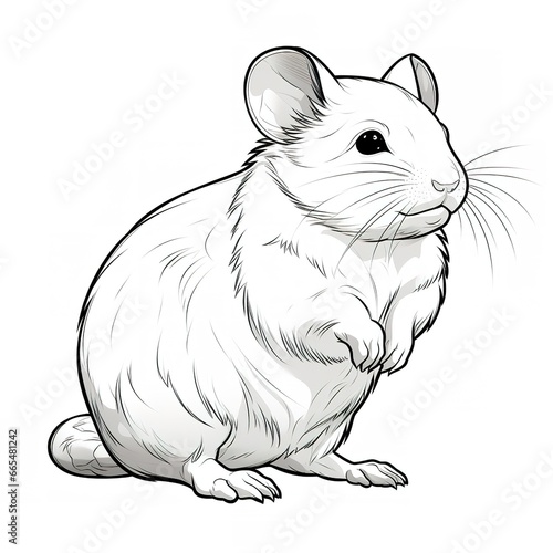 illustration of hamster on a white background