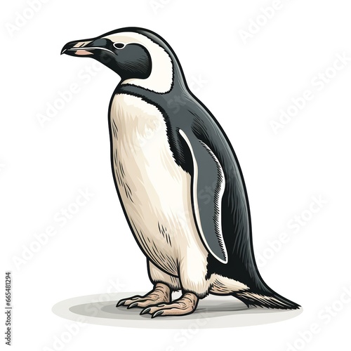 illustration of penguin on a white background