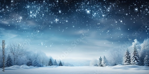 Winter Wonderland: Blank Snowscape © Jiraphiphat