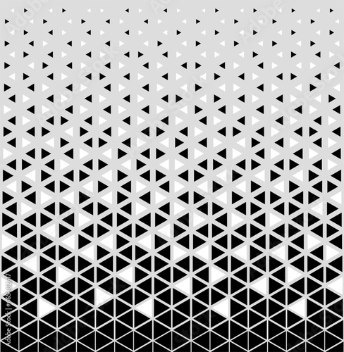 Halftone triangles pattern. Abstract geometric gradient background.