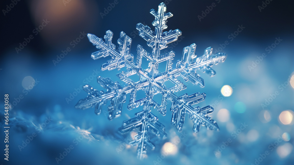 christmas snowflake with blurred background christmas snowflake with blurred background