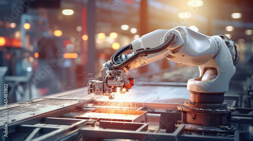 Robotic automation at work, revolutionizing the world of industrial production