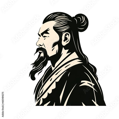 portrait of an old chinese scholar