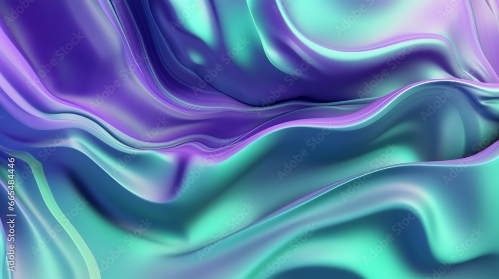 Fototapeta premium wallpaper abstrack organic liquid ilustration teal purple