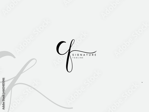 Fc logo. Signature Cf letter logo design. Signature logo. Business. Script. Font. Handwritten Cf vector. Luxury. Gold. Pen. Modern. Lettering