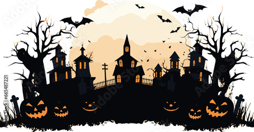 Simple yet terrifying black and white silhouette; cartoon vector that evokes fear with its minimalist charm.