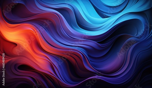 rainbow metal wave illustration, background wallpaper bright colors blue purple black and pink, with reflection