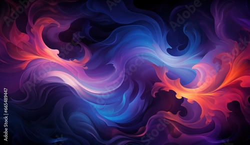 rainbow metal wave illustration, background wallpaper bright colors blue purple black and pink, with reflection