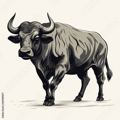illustration of buffalo