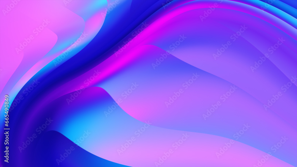 3D illustration. Holographic colorful curve wave abstract gradient background. Futuristic wallpaper 3D illustration. Holographic colorful curve wave abstract gradient background. Futuristic wallpaper