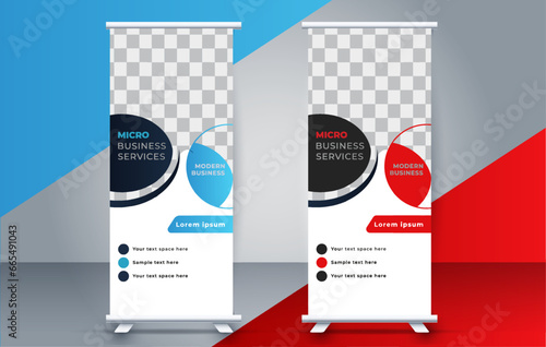 vector creative Roll up banners template
