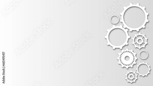 Wallpaper Mural 歯車の抽象的なアニメーション　
右側のみ歯車バージョン　ループ Torontodigital.ca