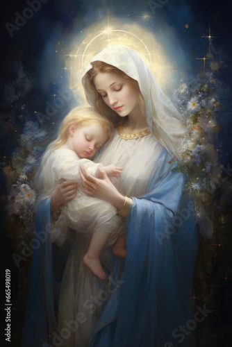 Blessed Virgin Mary with baby Jesus