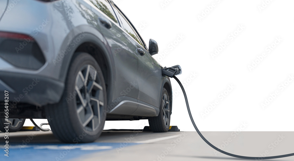 Naklejka premium EV car charging