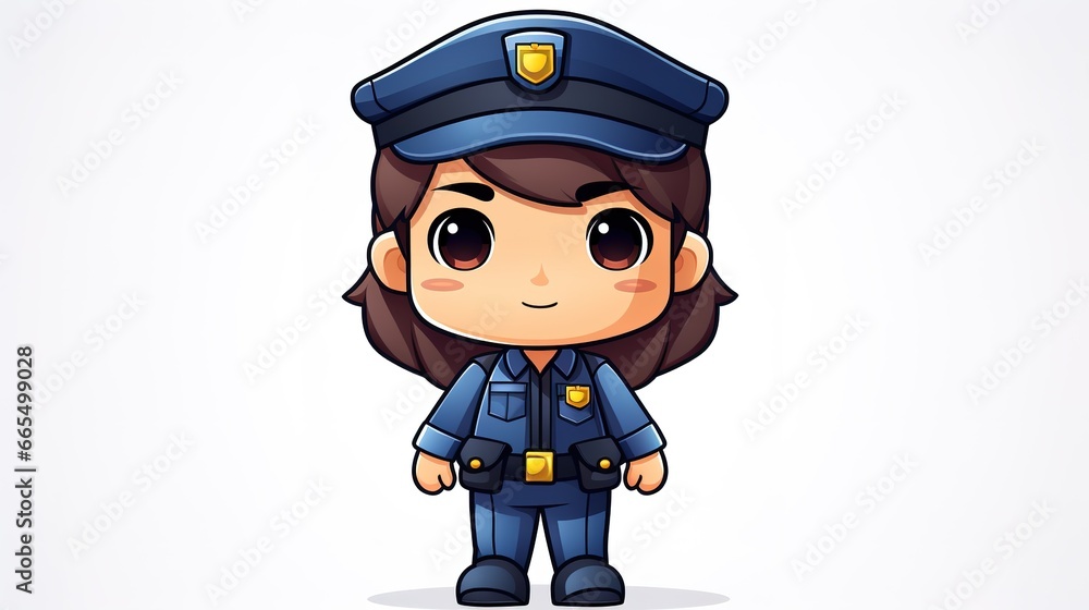 funny cartoon police woman