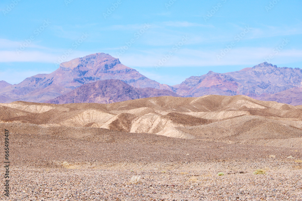 The red slopes of mountains in America. Desert, national park.