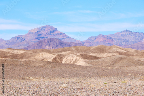 The red slopes of mountains in America. Desert, national park.