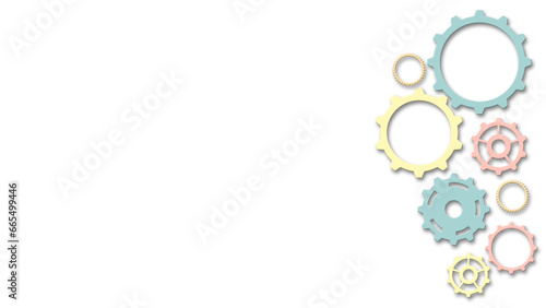 Wallpaper Mural 歯車の抽象的な背景　
右側のみ歯車バージョン　 Torontodigital.ca