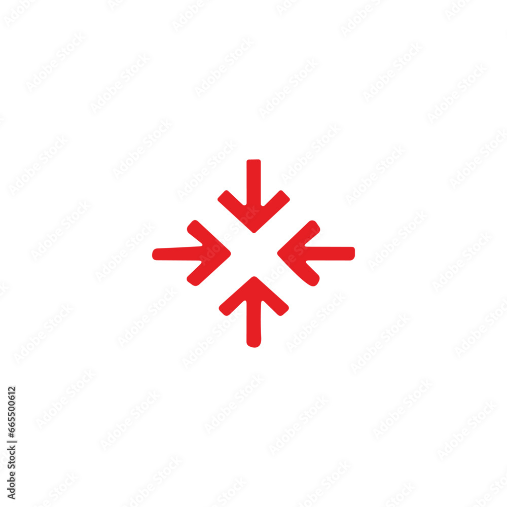Fototapeta premium red arrow icon vector 
