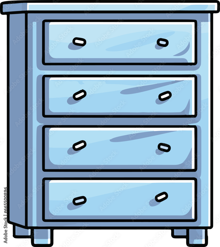 Minimalistic dresser in a clean, comic style. Vibrant flat colors add a touch of playfulness to this simple vector artwork. Minimalistic dresser in a clean, comic style. Vibrant flat colors add a touch of playfulness to this simple vector artwork.