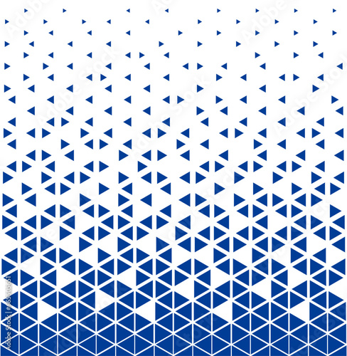 Halftone triangles pattern. Abstract geometric gradient background.