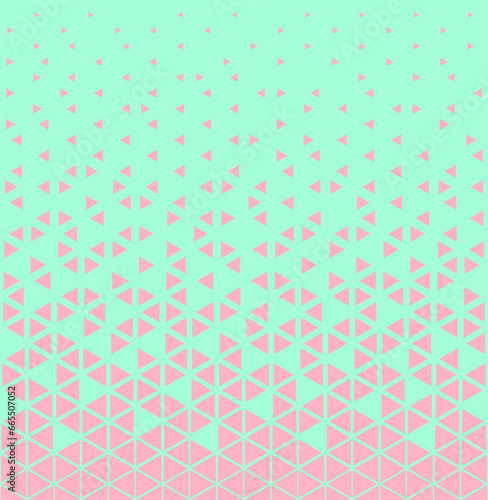 Halftone triangles pattern. Abstract geometric gradient background.