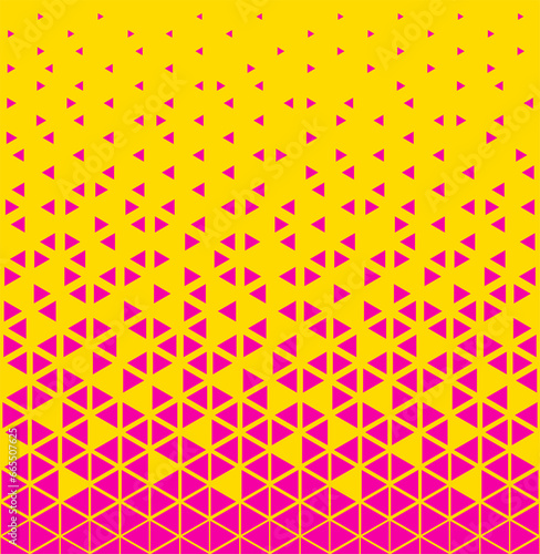 Halftone triangles pattern. Abstract geometric gradient background.