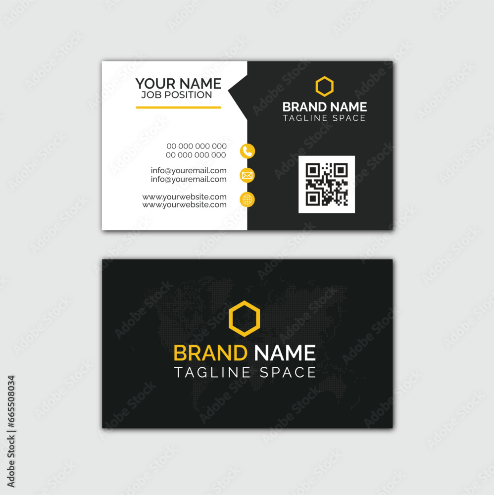 Obraz premium Black Busines Card Design Layout