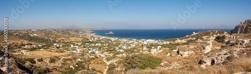 Panoramic view of Kefalos, small town in Kos island, Dodecanese, Greece photo
