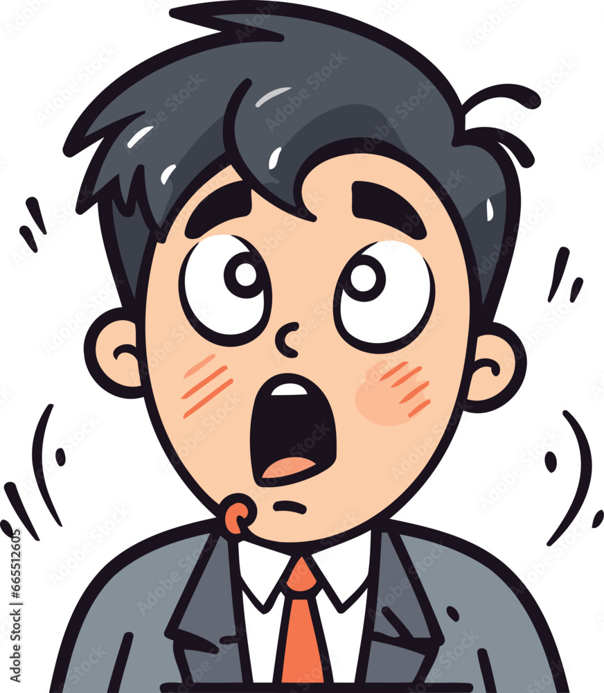 Surprised Businessman Cartoon Vector Illustration Surprised Businessman Cartoon Vector Illustration