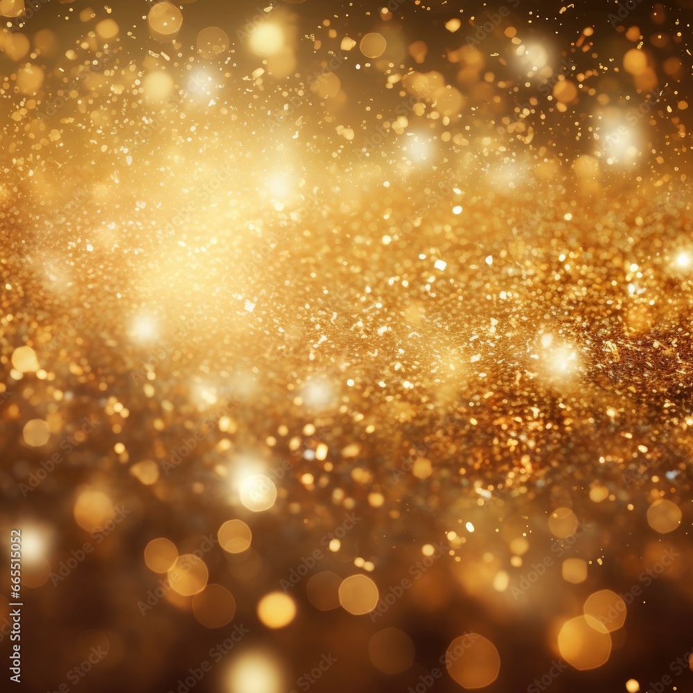 Golden confetti background with glitter bokeh light. Generative AI. Celebration backdrop. Wallpaper. Cheer. Surprise Golden confetti background with glitter bokeh light. Generative AI. Celebration backdrop. Wallpaper. Cheer. Surprise