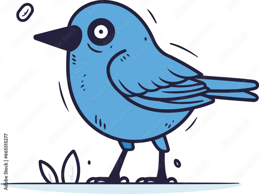 Cute little bird. Vector illustration in doodle style. Cute little bird. Vector illustration in doodle style.