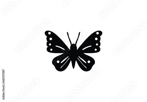 minimal style Admiral Butterfly icon illustration design