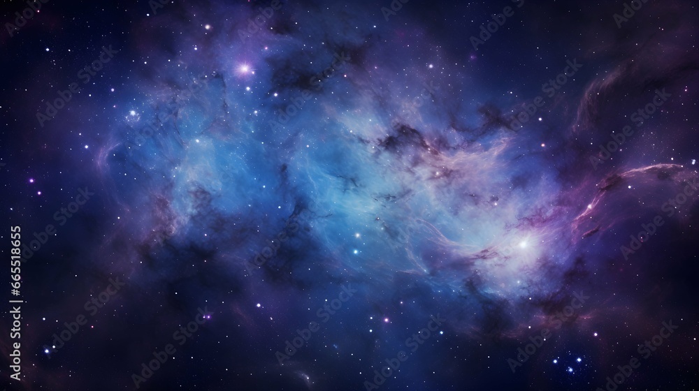Infinite Cosmos Tapestry - Luminous Stars, Nebulae, and Galaxies Against the Vast Night Sky