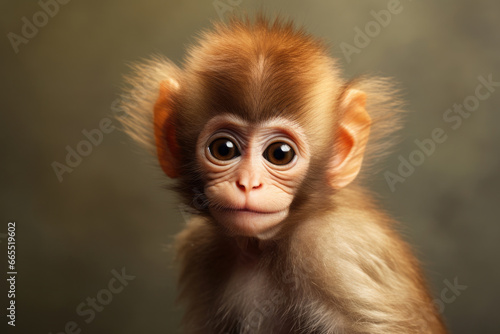 Portrait of monkey child