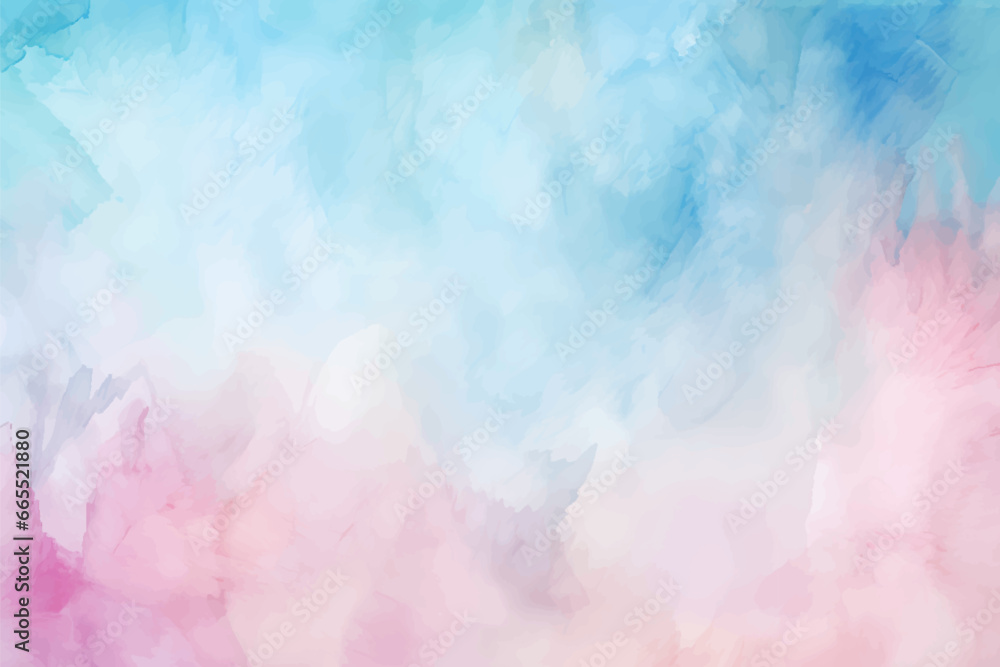 Abstract soft Blue and pink watercolor pastel texture background