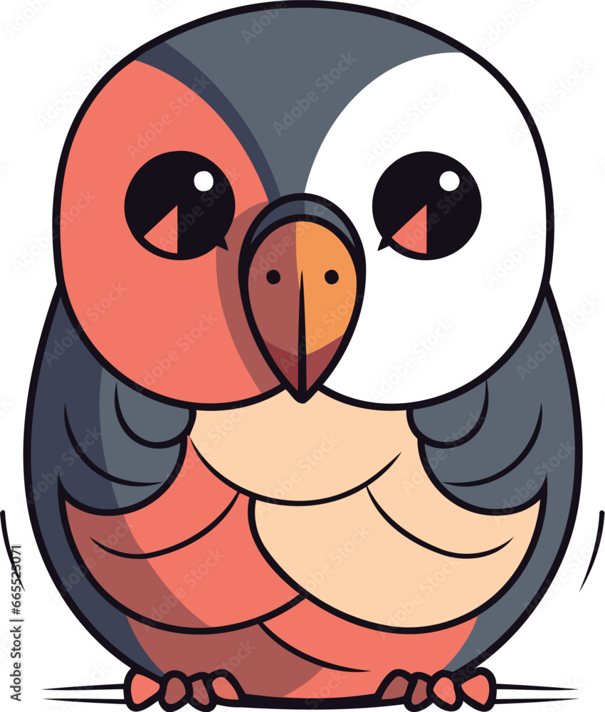 Cute cartoon owl. Vector illustration isolated on a white background. Cute cartoon owl. Vector illustration isolated on a white background.