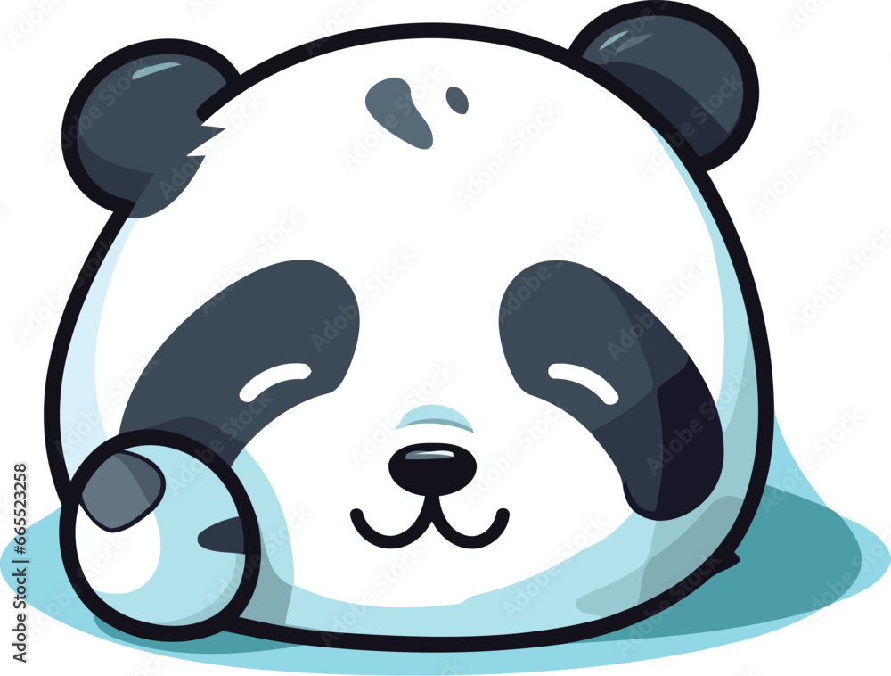 Cute panda bear head. Vector illustration isolated on white background. Cute panda bear head. Vector illustration isolated on white background.