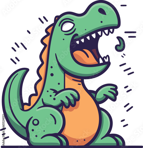 Cute cartoon crocodile. Vector illustration. isolated on white background.