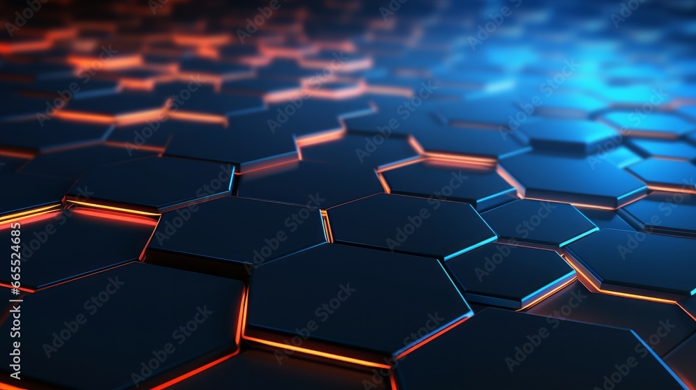 Obraz premium abstract technology background with hexagons