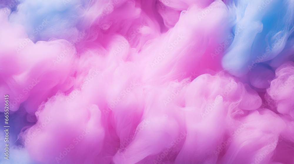 Fototapeta premium Neon pastel cotton candy background. Candy floss texture. Generative AI