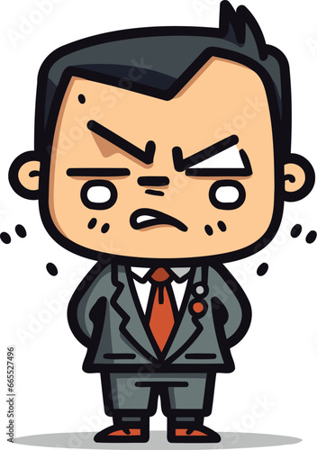 Angry Businessman   Cartoon Vector IllustrationÃ¯Â»Â¿