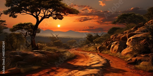 Fototapeta Naklejka Na Ścianę i Meble -  impressive and spectacular african landscape