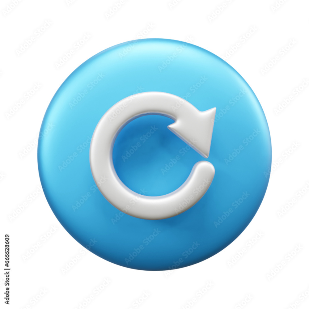 Refresh Arrow 3d illustration or reload 3d icon illustration Refresh Arrow 3d illustration or reload 3d icon illustration
