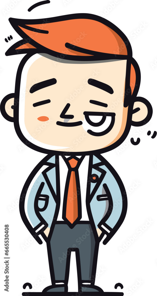 Businessman Smiling Cartoon Vector Illustration Businessman Smiling Cartoon Vector Illustration