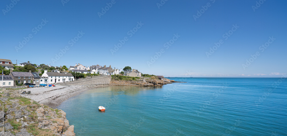 The village of Moelfre on the north coast of Anglesey in Wales