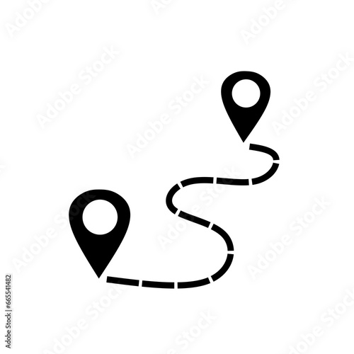 route icon vector on white background.map pointer icon