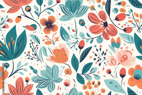 Floral pattern design , Printing Textile , Transfer designs , pattern , flower. Seamless Colorful Tropical Floral Pattern. Seamless pattern of tropical florals in colorful style. 