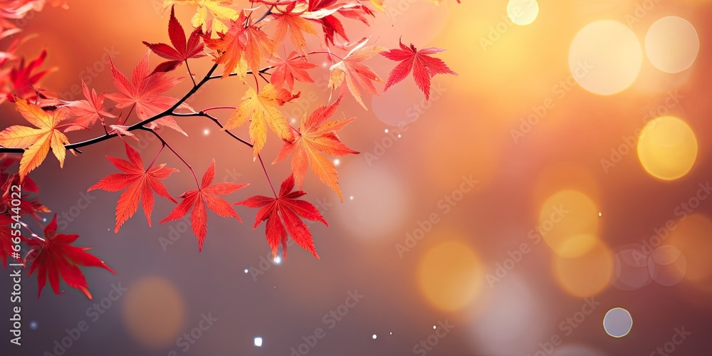 Golden splendor. Vibrant autumn leaves in sunny forest. Nature palette. Fall foliage in shades of yellow red and orange. Close up of sunlit leaf Golden splendor. Vibrant autumn leaves in sunny forest. Nature palette. Fall foliage in shades of yellow red and orange. Close up of sunlit leaf