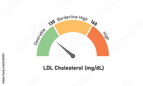 LDL Cholesterol Concept Design. Vector Illustration.